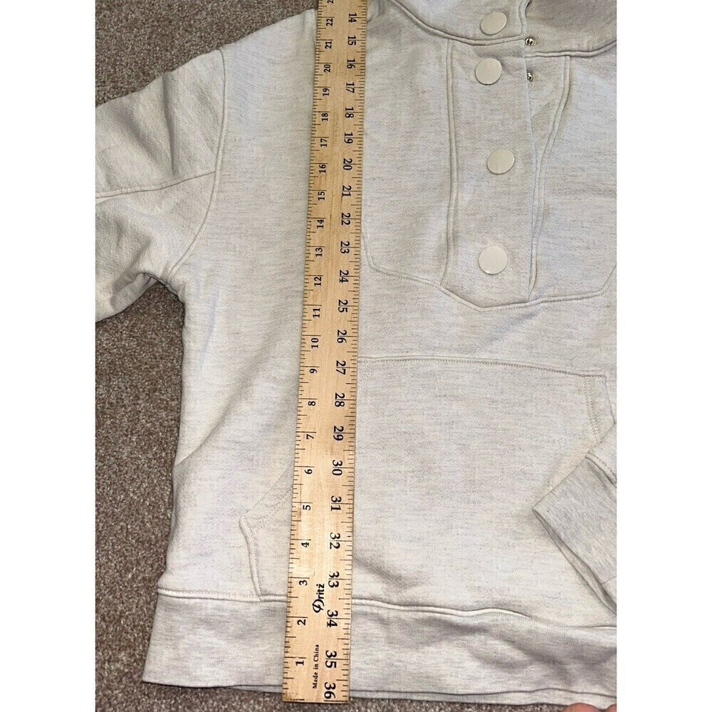 Agolde Womens Funnel Neck Sweatshirt XS Oatmeal - Picture 2 of 7